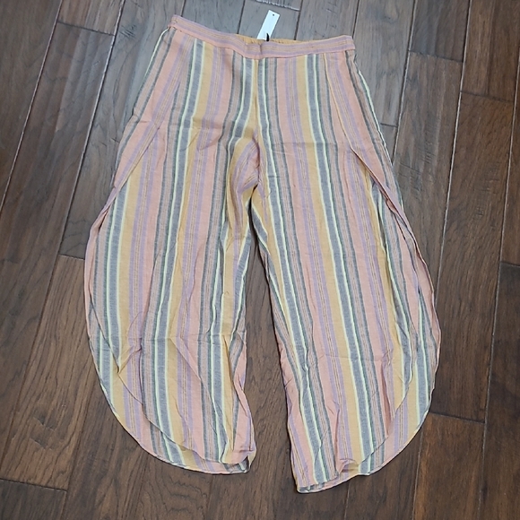 NWT DREW Whitney Split Tulip Linen Blend Pants in Agave size Large - Picture 2 of 10